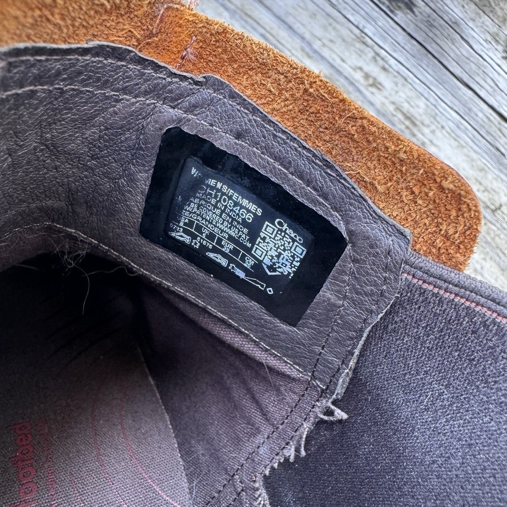 Chaco Fields Chelsea Waterproof Boots Womens 8 Barley Brown Leather Lug Sole - Picture 7 of 8